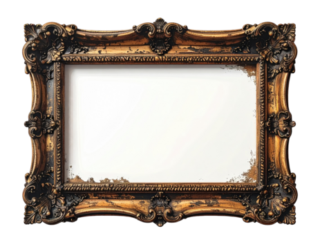 Antique gold frame with ornate details