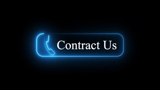 contact us button with phone call icon and text on dark background, Call button for website, app, customer service, online support and communication interface