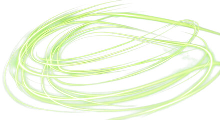 Captivating streaks of vibrant green light swirl dynamically, creating a sense of energetic motion and futuristic allure perfect for tech and abstract designs.