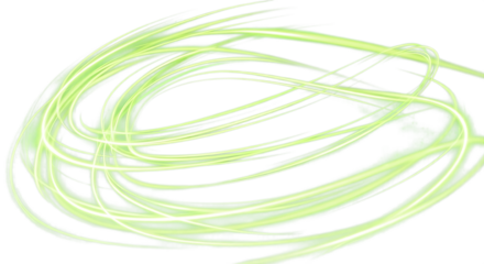 Captivating streaks of vibrant green light swirl dynamically, creating a sense of energetic motion and futuristic allure perfect for tech and abstract designs.