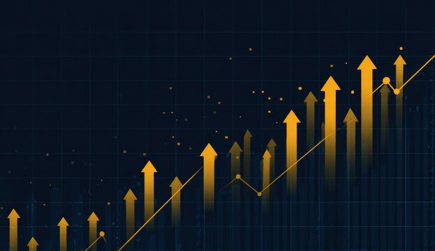 Abstract chart showing upward trend