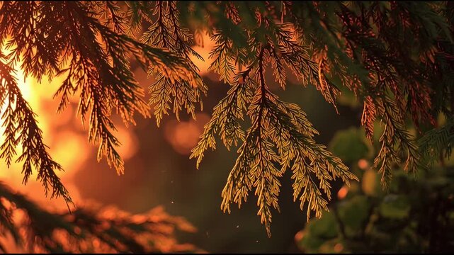 Hemlock at sunset