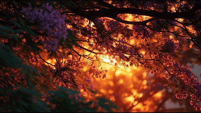 Jacaranda at sunset