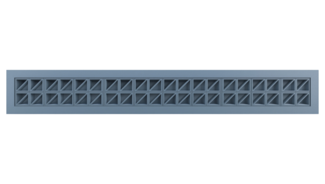 Monochromatic geometric lattice with repeating triangular patterns on transparency