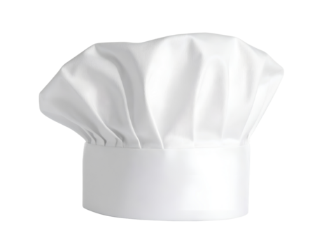 white chef hat isolated on white