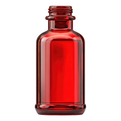Colorful glass bottle adds vibrant touch to any setting with its rich red hue and classic design