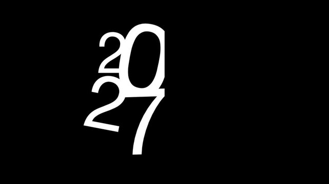 2027 Year Flip Animated Loop