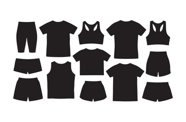Silhouette activewear for gym fitness classes. Sports apparel