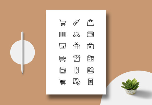 E Commerce And Shopping Icon Set