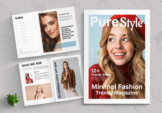 Modern And Minimal Fashion Magazine Template Layout