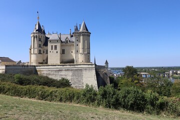 Le ch&acirc;teau de Saumur, mus&eacute;e des arts d&eacute;coratifs et mus&eacute;e du cheval, ville de Saumur, d&eacute;partement du Maine et Loire, France