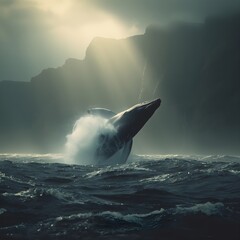 the waves of a whale