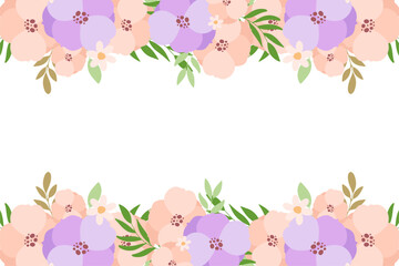 Beautiful Flowers frame illustration vector for design.
