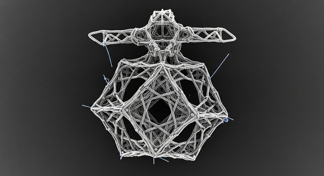 Conceptual rendering of an algorithmically generated component, illustrating the principles of parametric modeling and advanced manufacturing