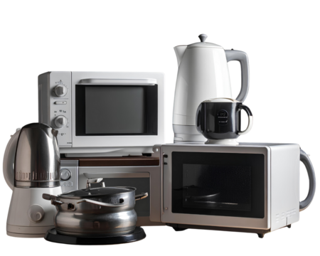 A collection of still life small appliances