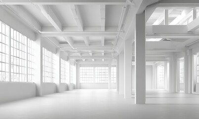 Empty white industrial space (1)