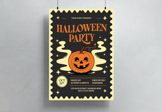 Halloween Party Poster Template