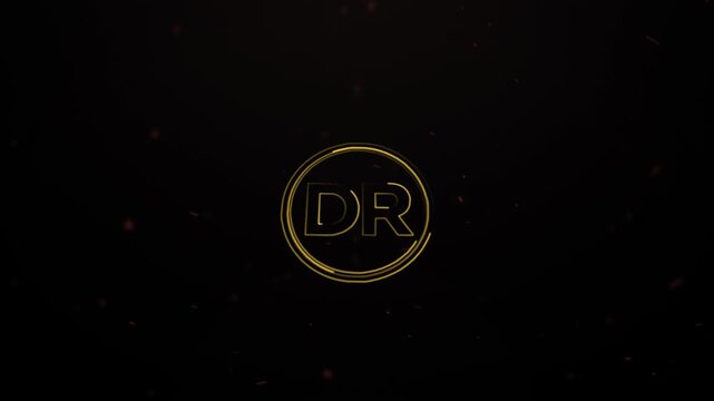 Elegant Golden Logo Animation DR Monogram Reveal