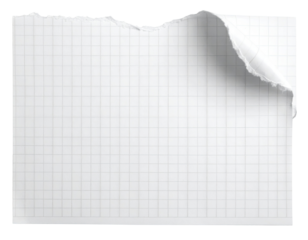 A ripped sheet of graph paper