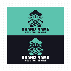 Bacon silhouette vector logo with simple and modern design, with background, for branding, flexible suitable for various vector illustration applications.t