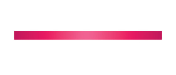Long straight pink ribbon isolated on transparent background. Horizontal clean ribbon in pink color...