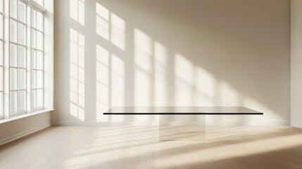 Minimalist interior with natural light