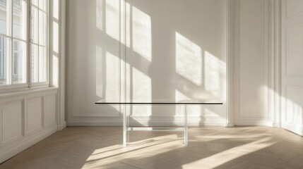 Minimalist room with natural light