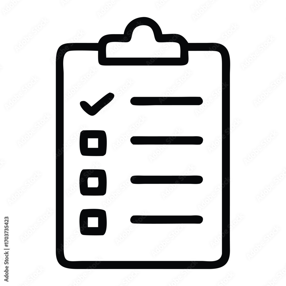 Poster a checklist on a clipboard icon with a check mark symbolizes a completed task or document would you 