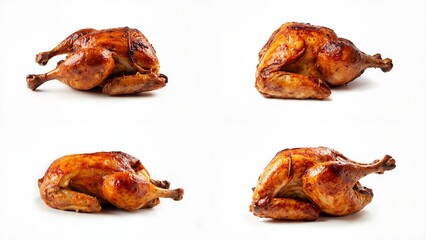 Four pictures of a chicken on white background backgrounds composition depth gesture layers emotion colorful movement expression elements frame creative motion style scene cartoonish