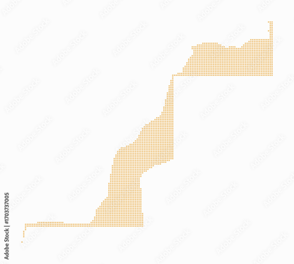 Poster western sahara dotted map. digital style map of the country on white background. western sahara shap