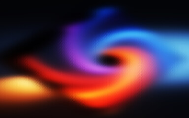 Abstract swirling colorful lights dark grainy textured grunge background vibrant hues dynamic energy