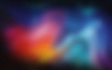 Abstract colorful blurred grainy textured grunge background gradient hues blend smoothly