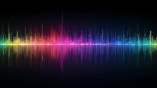 Abstract rainbow spectrum sound wave
