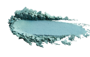 Light teal-gray powder swatch, rough texture