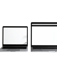 Two laptops, different sizes, similar design