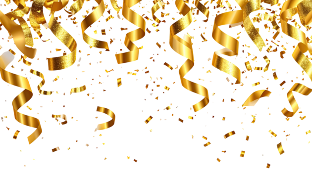 Gold confetti explosion on black background (1)