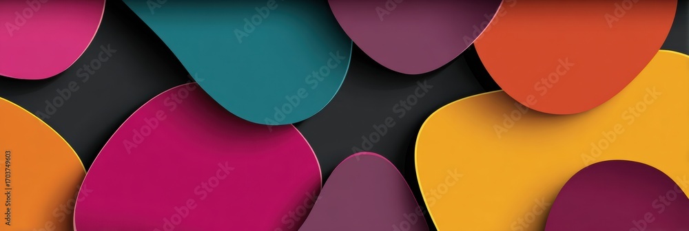 Aufkleber colorful abstract shapes create a modern design suitable for various backgrounds and artistic projec