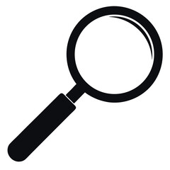 a-minimalist--high-contrast-silhouette-of-a-magnif vector design .eps