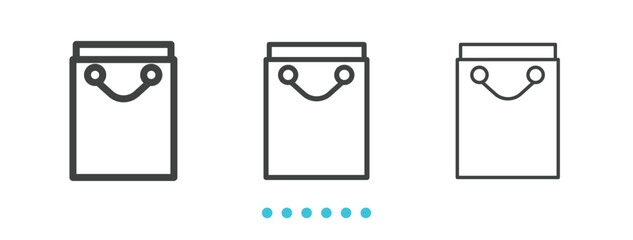 shopping bag icon. Thin line icon vector