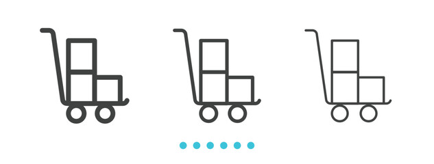 trolley icon. Thin line icon vector