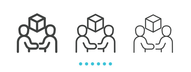 courier icon. Thin line icon vector