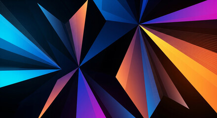 Modern abstract background with sharp angular geometric shapes and bold futuristic gradients