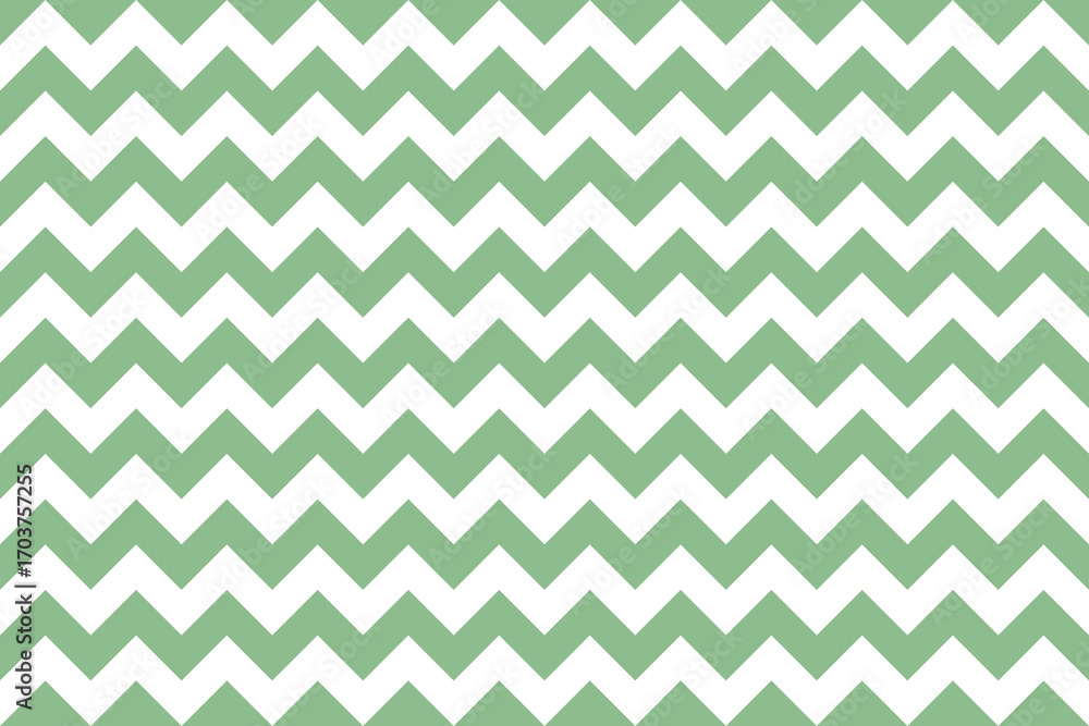 Poster darkseagreen and white color zig zag seamless pattern.