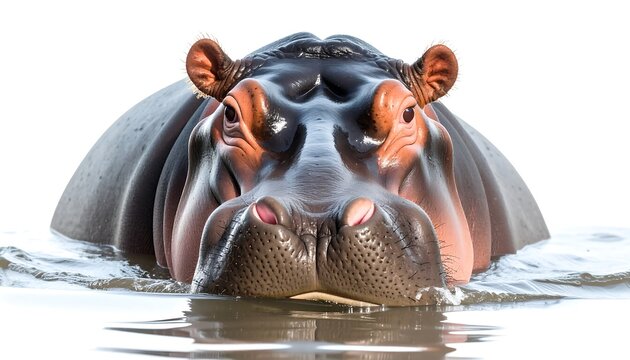 Close-up of hippopotamus in water