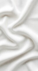 Obraz premium Smooth, flowing white fabric drapes elegantly, showcasing the soft, luxurious folds and subtle texture.
