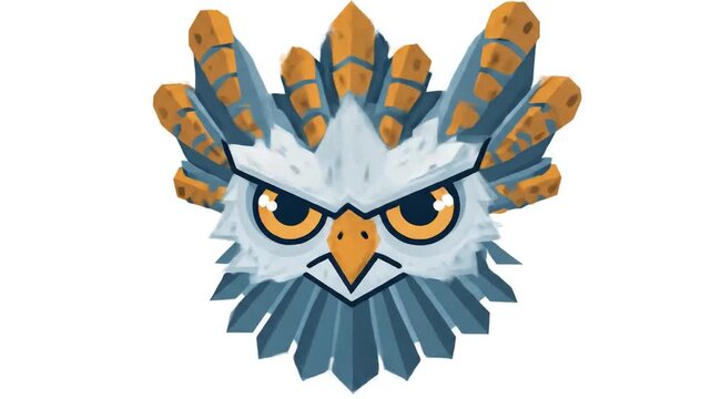 Stylized owl head illustration