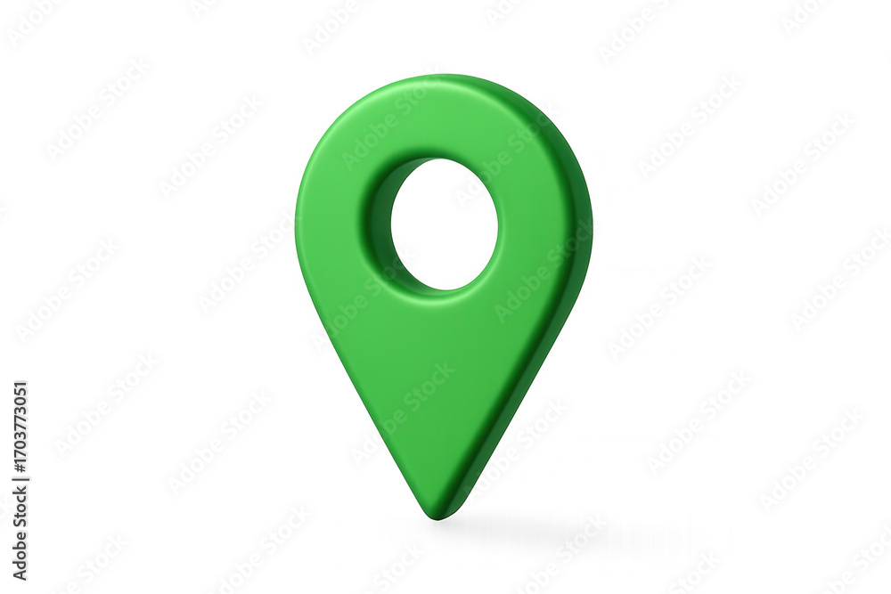 Aufkleber green location pin indicating precise coordinates, ideal for projects related to navigation, travel,