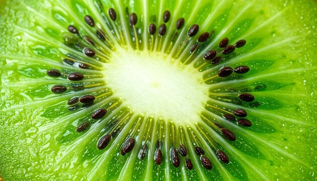 Close-up of a kiwi slice