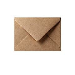 A closed, light brownish-tan envelope, rectangular shape, with a flap folded over