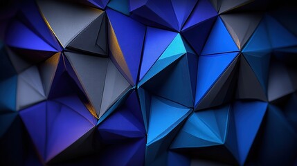 Fototapeta premium Low Poly Gradient Blue Vector Texture for Tech Posters Web Banners